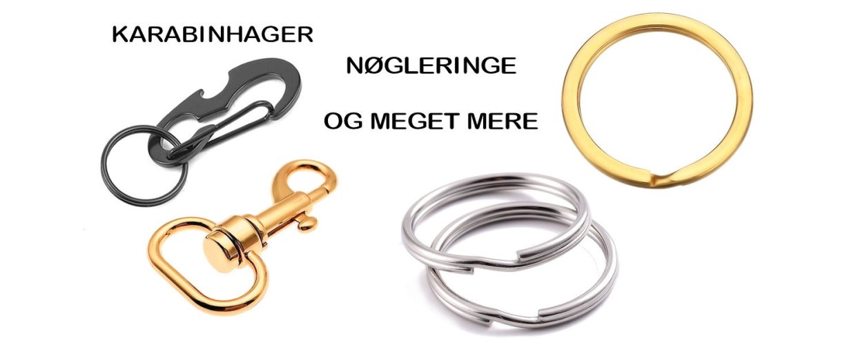 Nøgleringe, karabinhager og meget mere